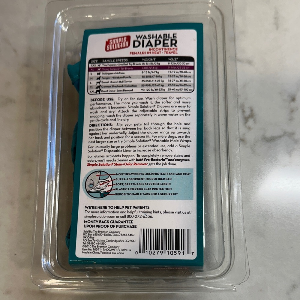 Washable Dog Diaper Cover-Ups - Pink and Turquoise Brand New - Picture 7 of 8